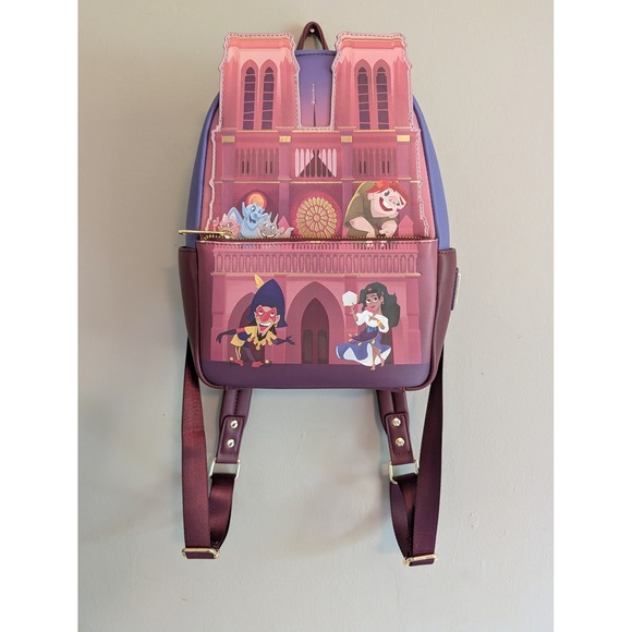 Loungefly Handbags - Loungefly Disney Hunchback of Notre Dame Cathedral Mini Backpack Festival Fools